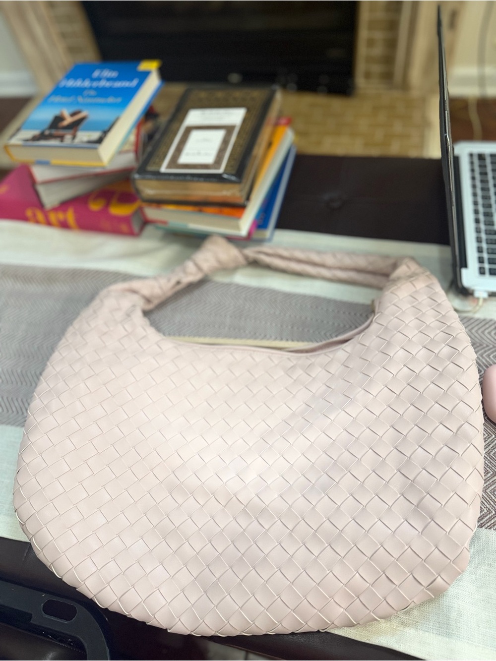 Anthropologie Large Woven Hobo Shoulder Bag – Lilac